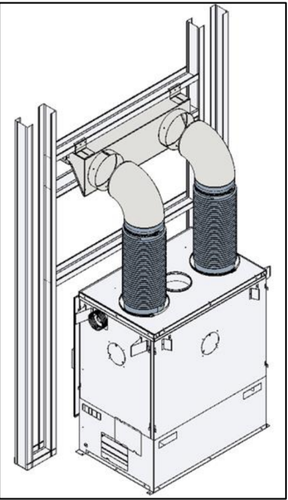Linear Gravity Vents Kit with 8'' Flex Duct