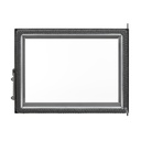 Rectangular Door Assembly Metallic Black - Novo 18